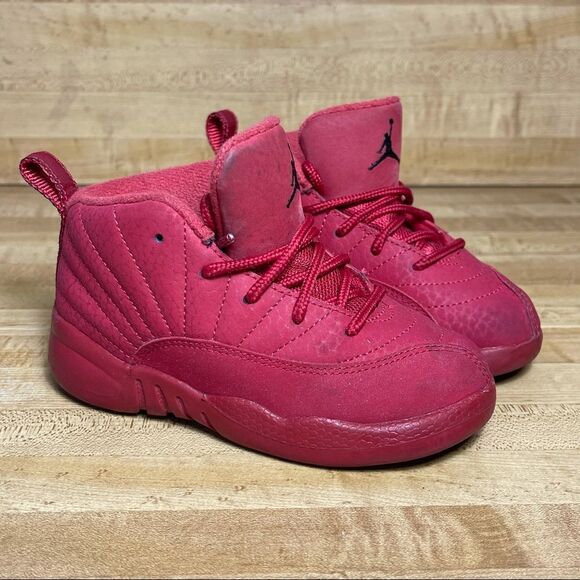 Nike Jordan 12 Retro TD XII AJ12 Bulls Toro Red 9C - Picture 1 of 7